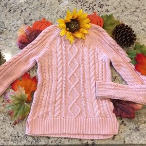Cute cable blush pick sweater